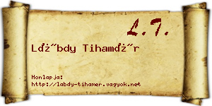 Lábdy Tihamér névjegykártya